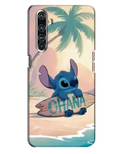 Чехол для Realme X50 Pro с картинкой «Стич на серфе»