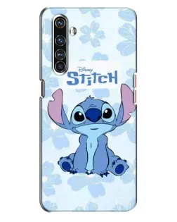 Чехол для Realme X50 Pro с картинкой «Stitch среди цветов»