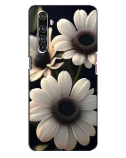 Чехол для Realme X50 Pro с картинкой «Белые маргаритки макро»