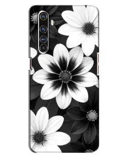 Чехол для Realme X50 Pro с картинкой «Монохромные астры»