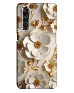Чехол для Realme X50 Pro с картинкой «Белие бумажние  цвети»