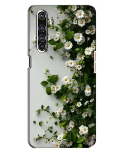 Чехол для Realme X50 Pro с картинкой «Ветка мелких белых цветов»