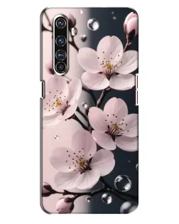 Чехол для Realme X50 Pro с картинкой «Нежная сакура и капли»