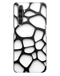 Чехол для Realme X50 Pro с картинкой «Белая объемная сетка»