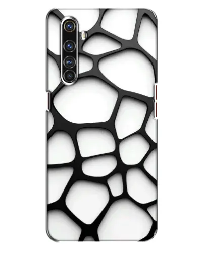 Чехол для Realme X50 Pro с картинкой «Белая объемная сетка»