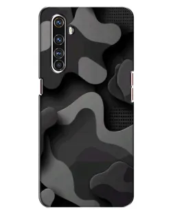 Чехол для Realme X50 Pro с картинкой «Темный абстрактный камуфляж»
