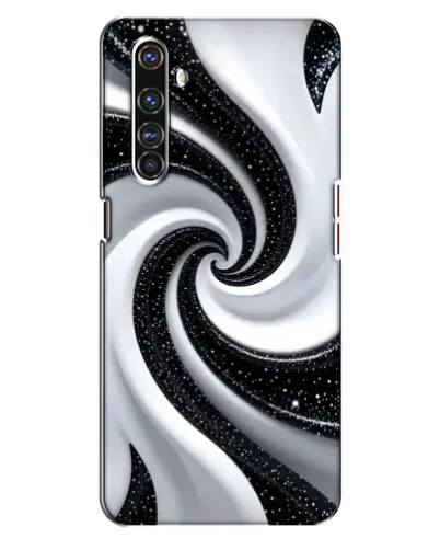 Чехол для Realme X50 Pro с картинкой «Черно-белая спираль»
