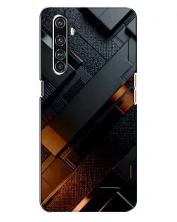 Чехол для Realme X50 Pro с картинкой «Черные геометрические блоки»