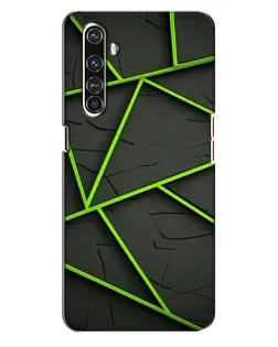 Чехол для Realme X50 Pro с картинкой «Зеленые геометрические линии»
