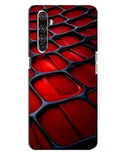 Чехол для Realme X50 Pro с картинкой «Красная глянцевая сетка»