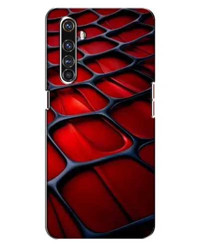 Чехол для Realme X50 Pro с картинкой «Красная глянцевая сетка»