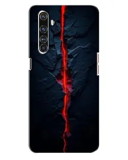 Чехол для Realme X50 Pro с картинкой «Kрасная лавовая трещина»