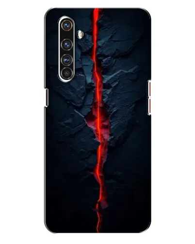 Чехол для Realme X50 Pro с картинкой «Kрасная лавовая трещина»