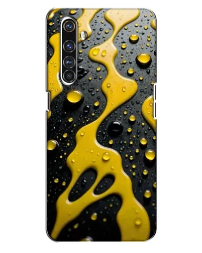 Чехол для Realme X50 Pro с картинкой «Жидкое желтое золото»