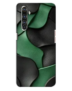 Чехол для Realme X50 Pro с картинкой «Зеленые кожаные волны»