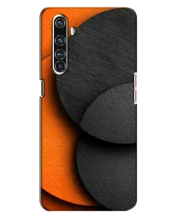 Чехол для Realme X50 Pro с картинкой «Геометрия оранжевых кругов»