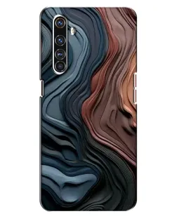 Чехол для Realme X50 Pro с картинкой «Цветные волны каньона»