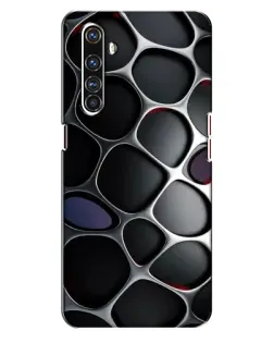 Чехол для Realme X50 Pro с картинкой «Объемная темная решетка»