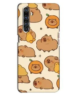 Чехол для Realme X50 Pro с картинкой «Капибары с апельсинами»