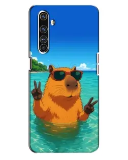 Чехол для Realme X50 Pro с картинкой «Морская капибара»