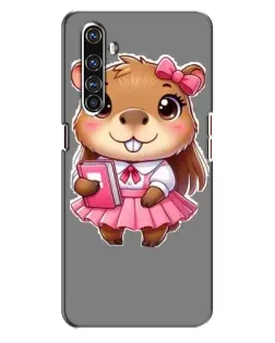 Чехол для Realme X50 Pro с картинкой «Девочка капибара»