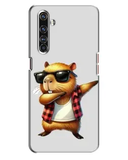 Чехол для Realme X50 Pro с картинкой «Капибара рэпер даб»
