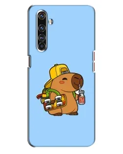 Чехол для Realme X50 Pro с картинкой «Капибара на скейте»
