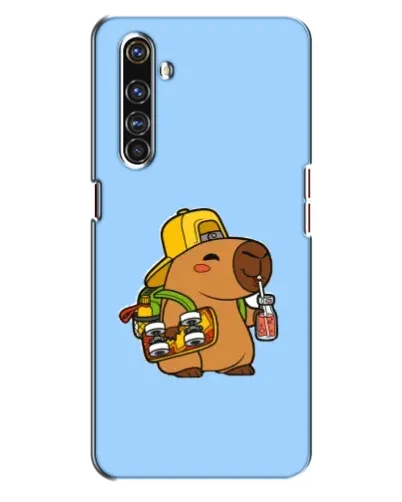 Чехол для Realme X50 Pro с картинкой «Капибара на скейте»