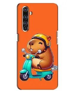 Чехол для Realme X50 Pro с картинкой «Капибара на скутере»