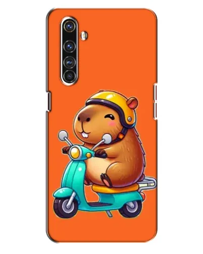 Чехол для Realme X50 Pro с картинкой «Капибара на скутере»