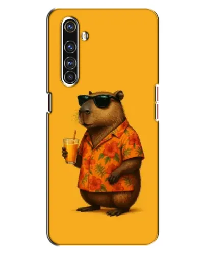Чехол для Realme X50 Pro с картинкой «Капибара на отдыхе»