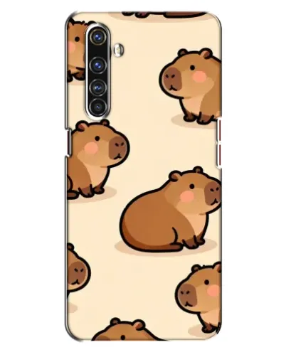 Чехол для Realme X50 Pro с картинкой «Паттерн милых капибар»