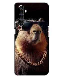 Чехол для Realme X50 Pro с картинкой «Капибара золотая цепь»