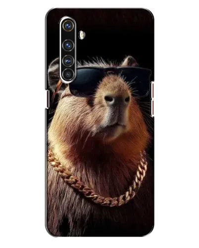 Чехол для Realme X50 Pro с картинкой «Капибара золотая цепь»