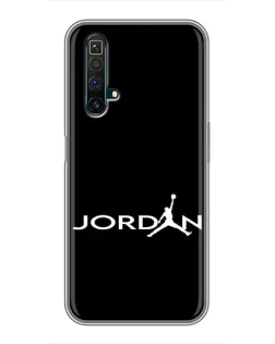 Чехол для Realme X50 с картинкой «Jordan White Logo»