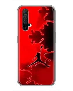 Чехол для Realme X50 с картинкой «Jordan Red Smoke»