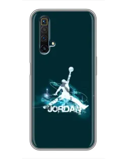 Чехол для Realme X50 с картинкой «Jordan Blue Fire»