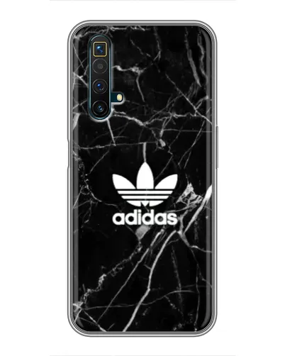 Чехол для Realme X50 с картинкой «Белый мрамор Adidas»