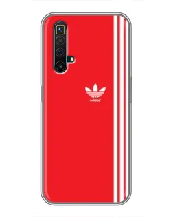 Чехол для Realme X50 с картинкой «Красный минимализм Adidas»