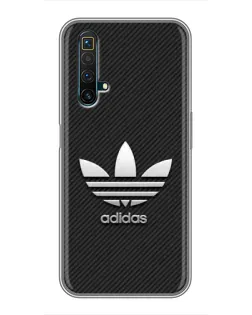 Чехол для Realme X50 с картинкой «Adidas Карбоновая текстура»