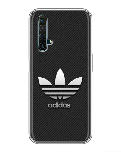 Чехол для Realme X50 с картинкой «Adidas Карбоновая текстура»