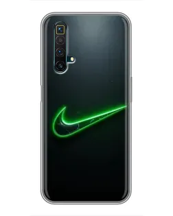 Чехол для Realme X50 с картинкой «Неоновый контур Nike» Чехол для Realme X50 с картинкой «Неоновый контур Nike»
