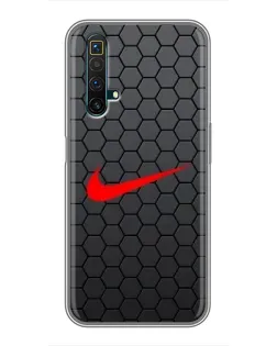 Чехол для Realme X50 с картинкой «Nike — карбоновая сетка» Чехол для Realme X50 с картинкой «Nike — карбоновая сетка»
