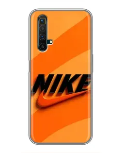 Чехол для Realme X50 с картинкой «Оранжевый драйв Nike» Чехол для Realme X50 с картинкой «Оранжевый драйв Nike»