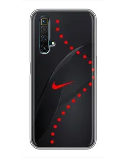 Чехол для Realme X50 с картинкой «Абстрактный дизайн Nike»