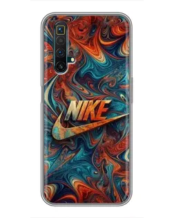 Чехол для Realme X50 с картинкой «Nike в абстракции»