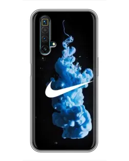 Чехол для Realme X50 с картинкой «Nike и синий дым»