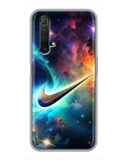Чехол для Realme X50 с картинкой «Космический Nike Swoosh»