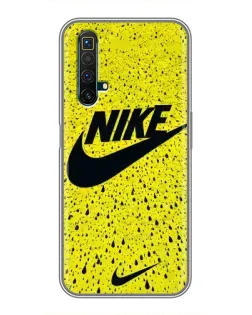 Чехол для Realme X50 с картинкой «Желтый текстурный Nike»