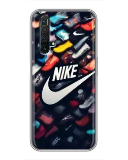 Чехол для Realme X50 с картинкой «Коллекция кроссовок Nike»